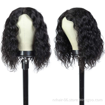 UBOSS 100% Brazilian Short Hair For Black Woman Human Bob 13X6 Pre Plucked Lace Front Malaysian Body Wave Transparent Lace Wig